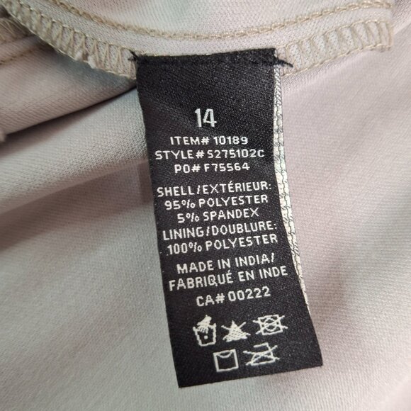 Wrap Dress Bodycon Ombre Ruched Cocktail Length Lux Silver Gold Size 14 - Picture 12 of 13